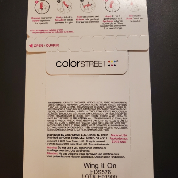 Color Street Nail Strips "Wing it On" (retired) - Picture 6 of 7
